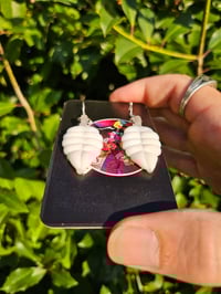 Image 2 of Lotus White Earing Set