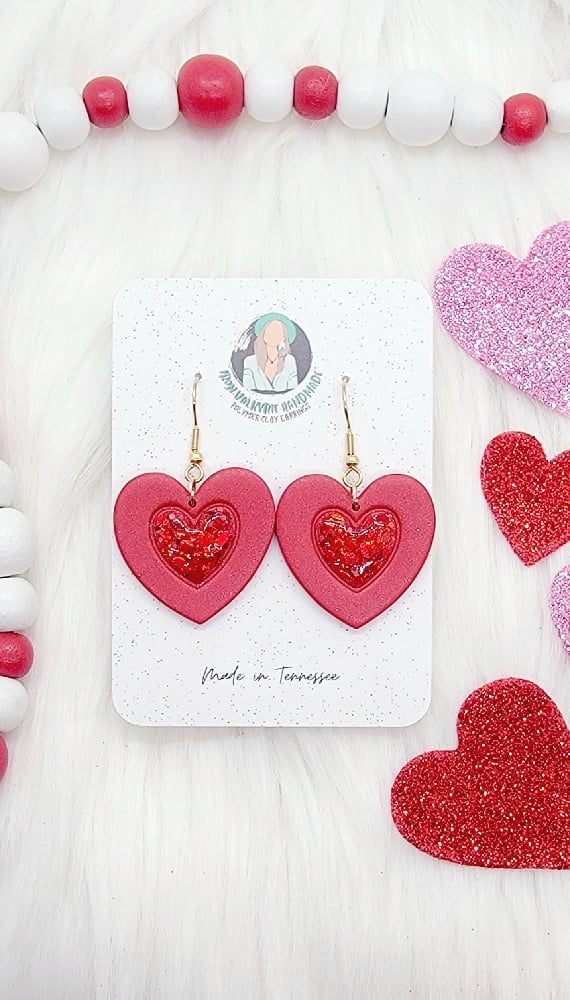 Image of Glittery Heart Dangle