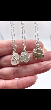 Image 1 of Wire Wrapped Seaglass Necklaces
