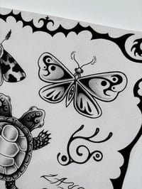 Image 3 of Tribal Turtle Flash Sheet (black and grey)