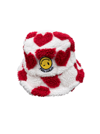 Hearts Sherpa bucket hat 