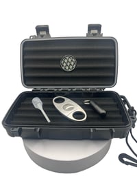 Image 1 of Travel Cigar Humidor Kit ( Cutter, Punch and Plunger Included )