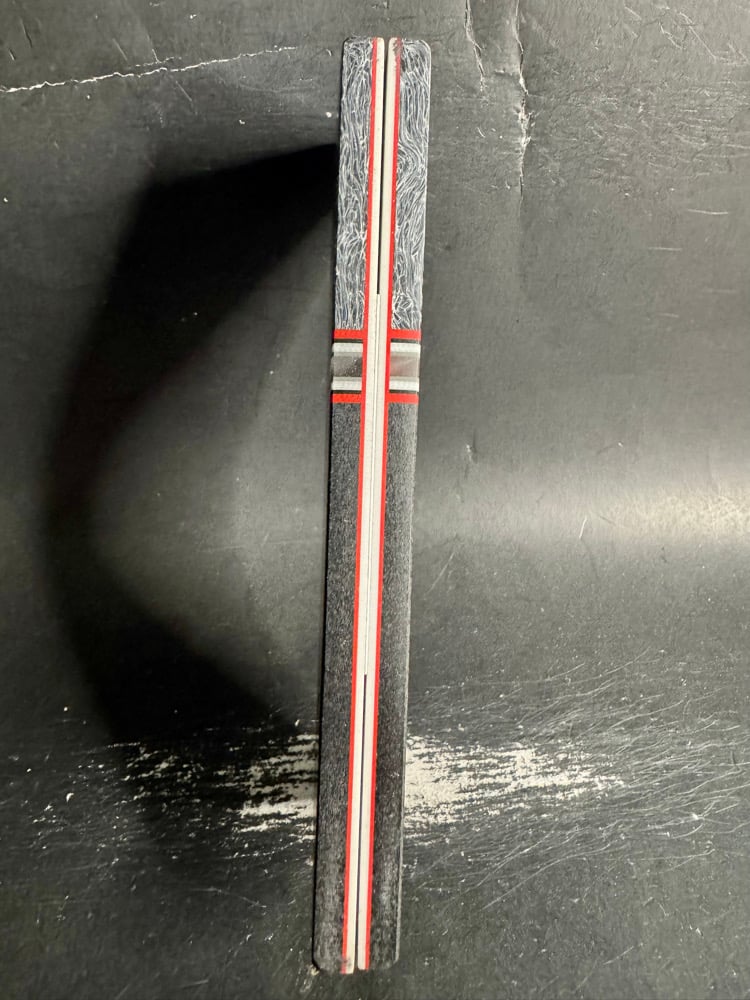 Image of Fat Carbon & Black Glass Segmented Knife Scales