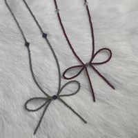 Image 1 of Beaded bow necklace