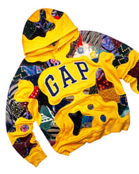 Image 5 of GAP Golden Batik Chaos Reworked Hoodie Size M
