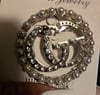 Brooch- Silver Bling & Pearls