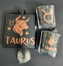 Taurus Zodiac Flask Gifset- Rose Gold Taurus the Bull Edition