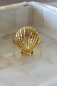 Image 1 of Gold Scallop Shell Ring