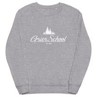 Image 2 of Unisex organic sweatshirt with white screen print Grier logo