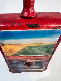 Image 2 of Red Metal Pulley- Liz Barick Fall