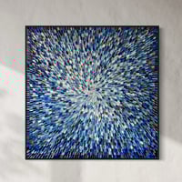 Image 4 of 'Spring rain drops' - 125x125cm, FRAMED