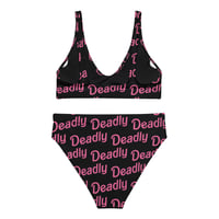 Image 2 of High-waisted bikini "Deadly Barbz" (Black)