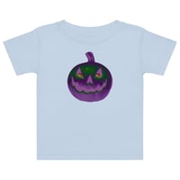 Image 3 of Baby jersey t-shirt - Jack O Lantern Retro Purple Glow