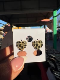 Large Shiny nugget earrings 