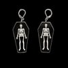 black coffin dangle earrings 