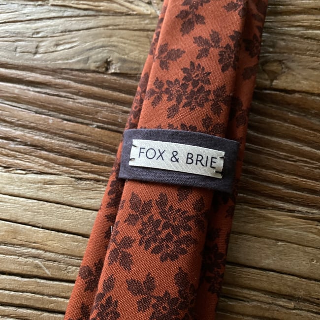 Burgundy Floral Necktie 