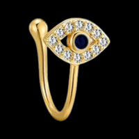 Image 1 of Evil Eye Nose Cuff Ring