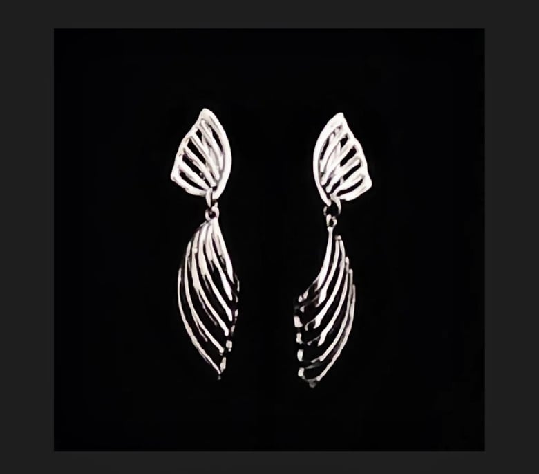 Image of Silver Double Swirl Clip-On Earrings 