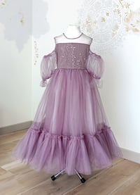 Image 1 of Photography dress - Elvina girl size 110 - dusty purple | photo props | tulle dress