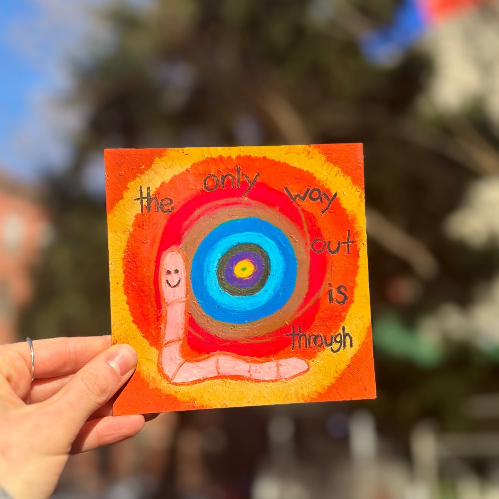 Image of the only way out is through 5x5 mini art print