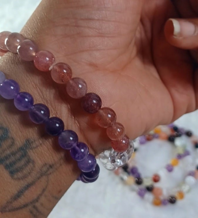 Image of Crystal gemstone bracelets 