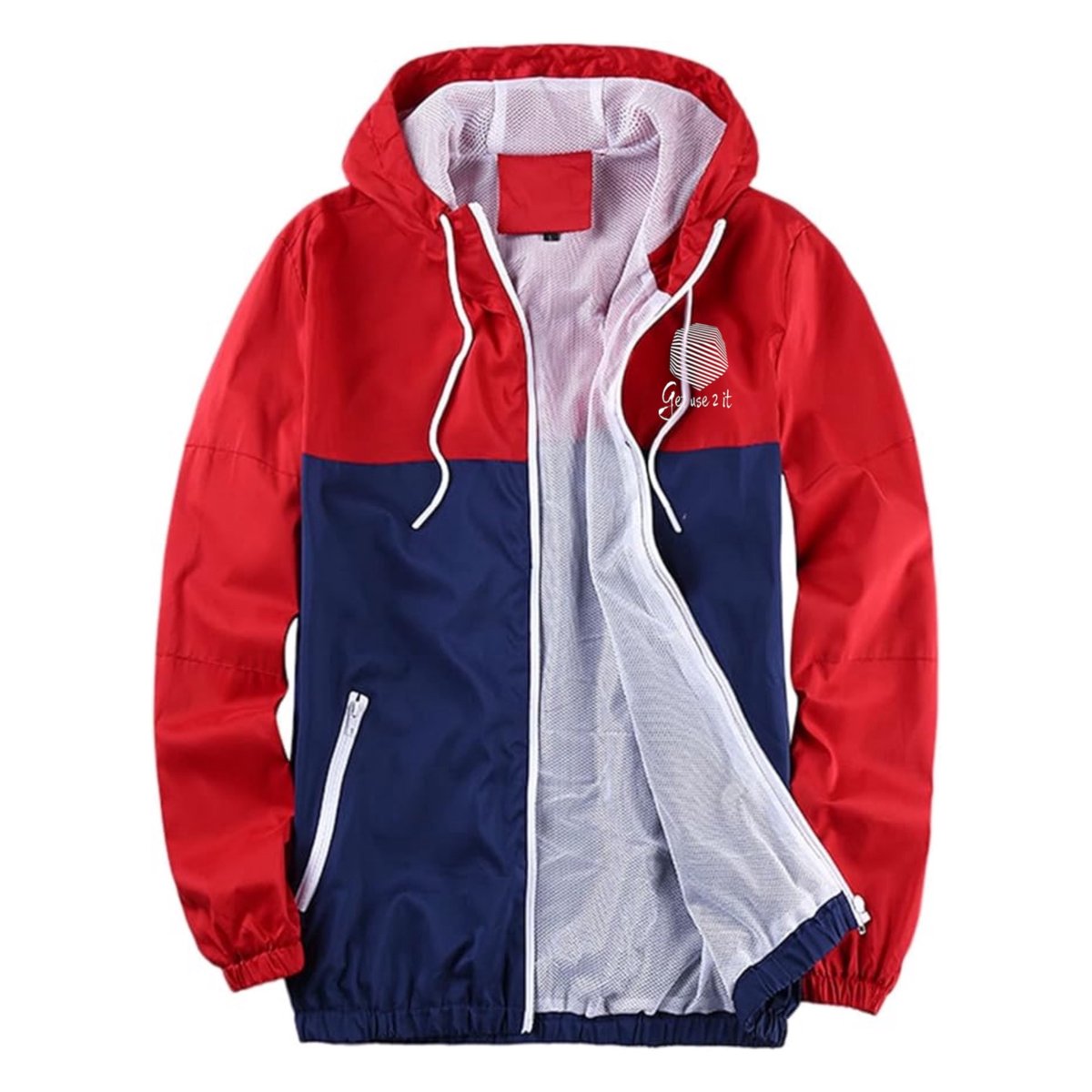 Image of Get Use 2 It Windbreaker Red/Blue 