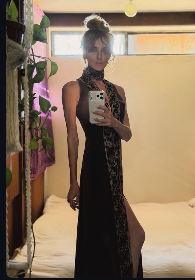 late 60s epic velvet choker maxi dress
