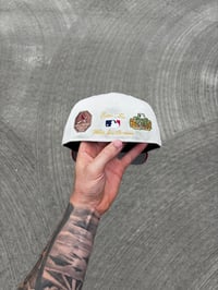 Image 2 of  PATCHWORK OFF WHITE TWO TONE STO CARDINALS CUSTOM FITTED CAP
