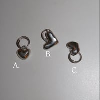Image 2 of Mini Solid Silver Heart Charms 
