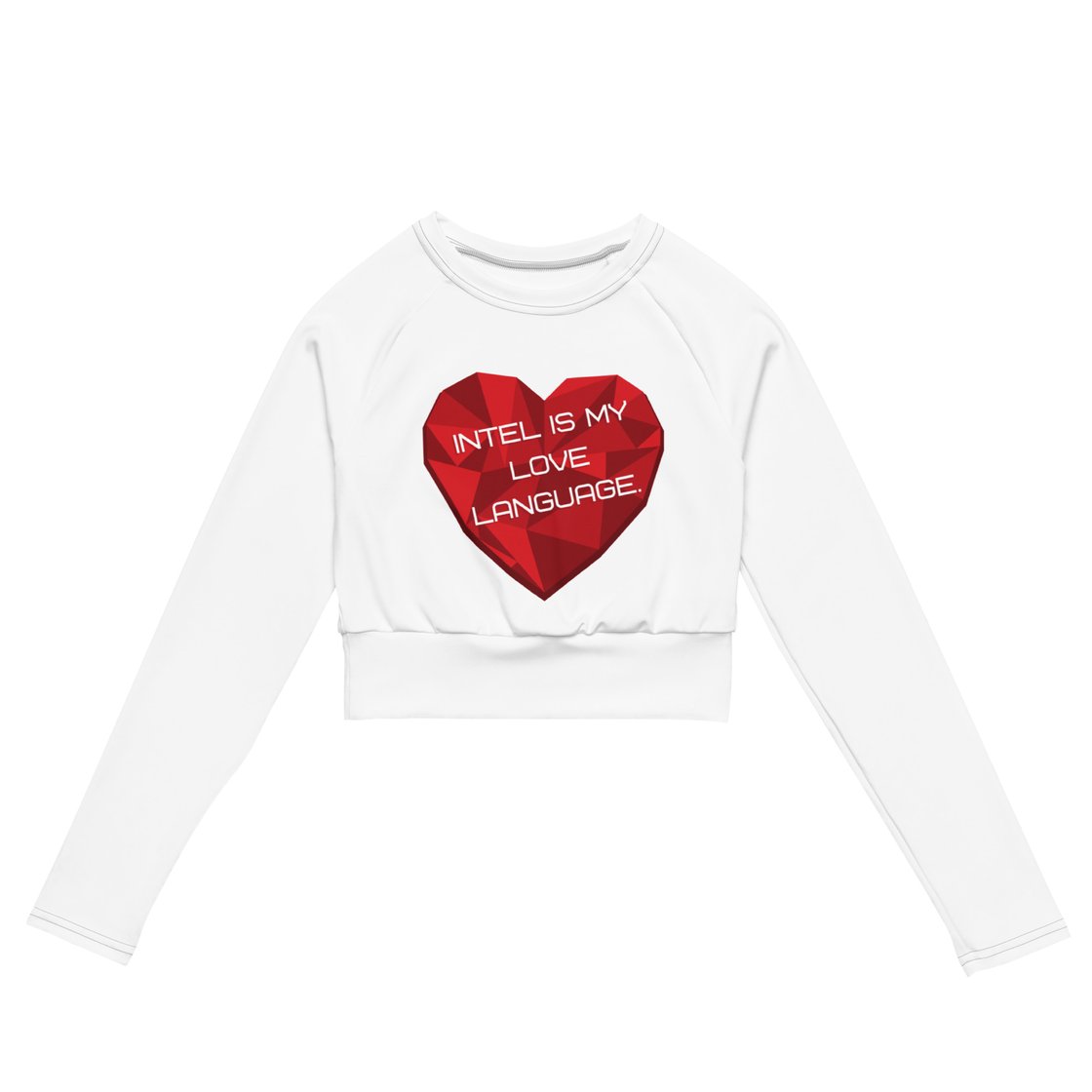 Image of Recycled long-sleeve crop top