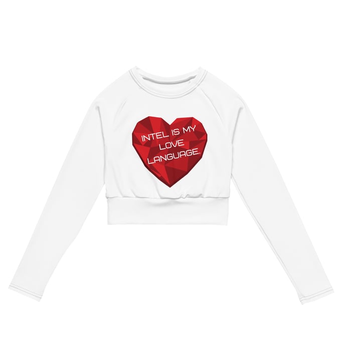 Image of Recycled long-sleeve crop top