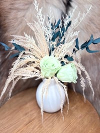 Image 3 of Green Whispers  White Vase