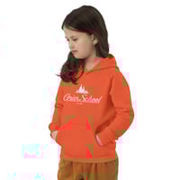 Image 1 of Kids eco hoodie with white screen print Grier logo
