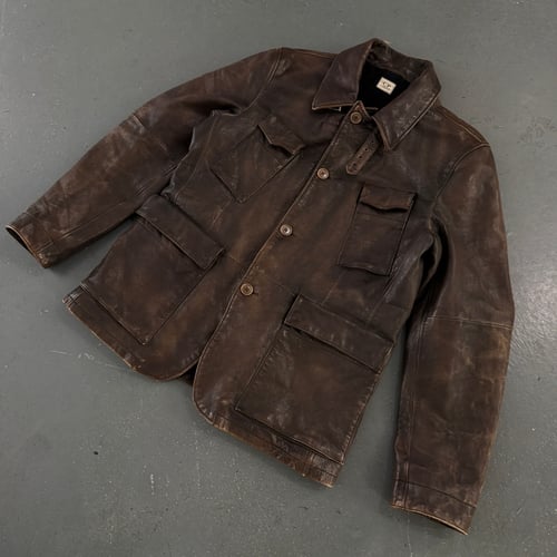 Image of AW 2009 CP Company multi pocket leather jacket, size large