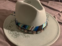 Image 1 of "Con Amor Eterno Te He Amado" Hand-Burned Panama Hat