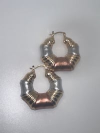 Puffy Tri Color Hoops
