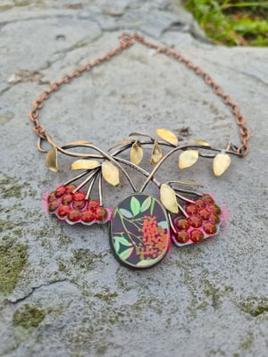 Necklace with red berries