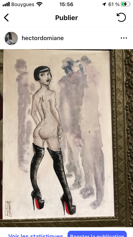 Image of Loulou on canvas 