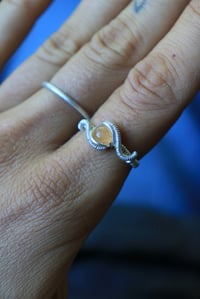 Image 2 of Sterling Silver Hessonite Garnet Size 6.25 Ring
