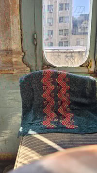 Image 2 of Tatreeze waves scarf 🫒 Made in Palestine