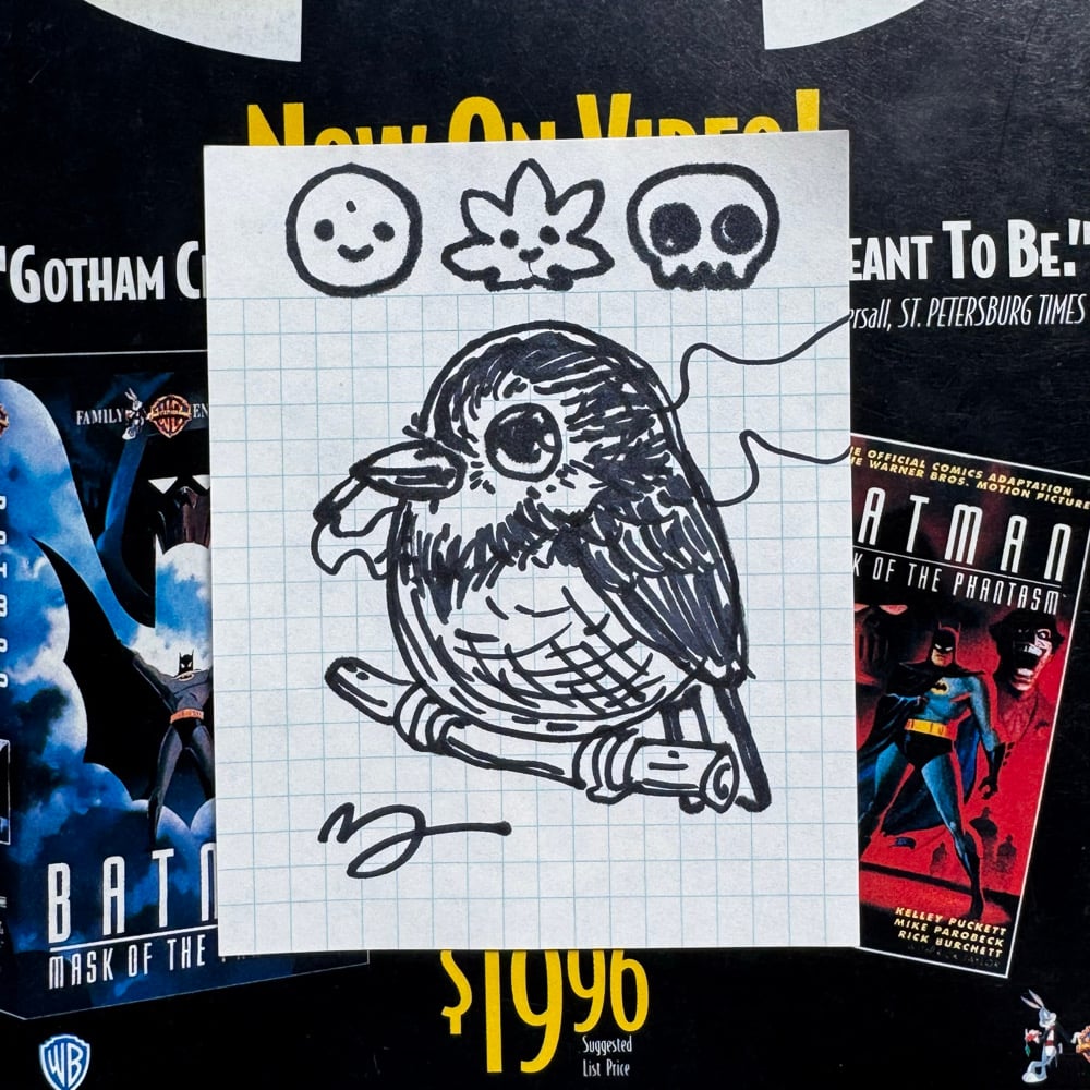 Image of Fat Bird Sharpie Sketch #117
