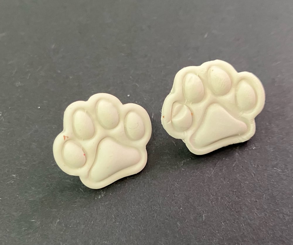 Paw-Print Clay Earrings