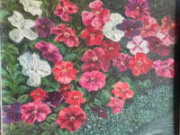 Image 3 of Oil Garden Scene on Canvas Board