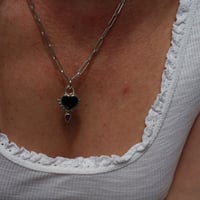 Image 2 of Onyx Heart Chain