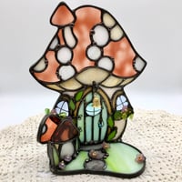 Image 3 of Large Mushroom House Candle Holder 