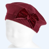 Image 4 of Condor velvet bow beret 