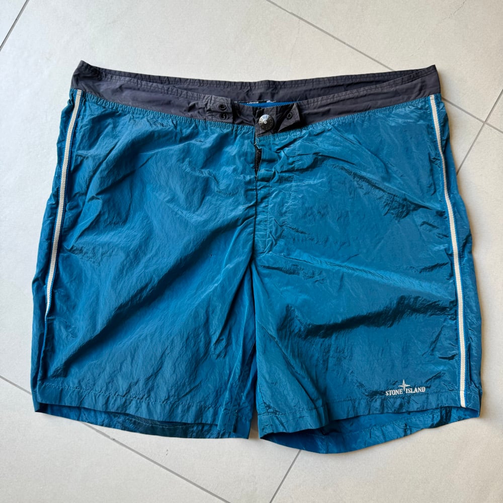 Image of Stone Island Nylon Metal Swim Shorts, Size 36”