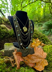 Image 2 of India Agate and Brass Shell Necklace 