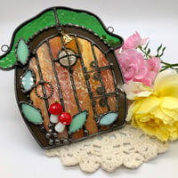 Image 2 of Orange Fairy Door Suncatcher 