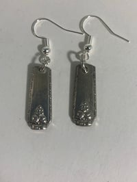 Silverware earrings , grape motif 